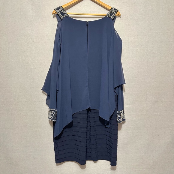 NWT Betsy & Adam Cold-Shoulder Popover Dress - size 16W - Picture 5 of 10